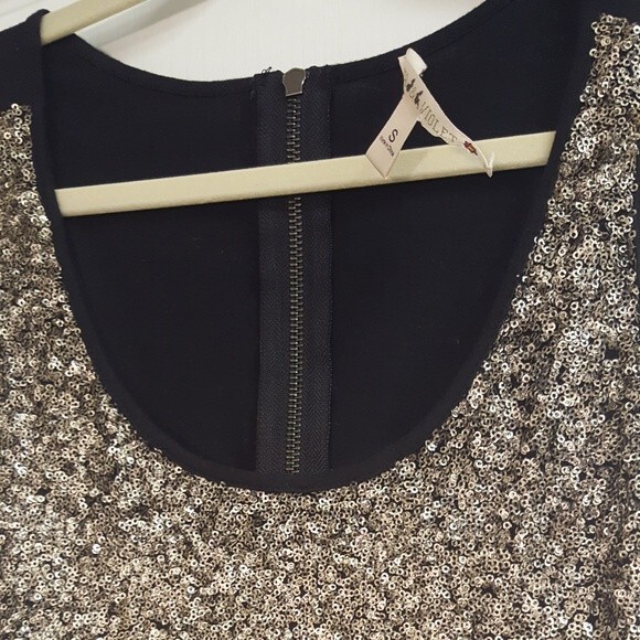 Chelsea + Violet Gold Sequin Body Con Dress - Picture 2 of 5